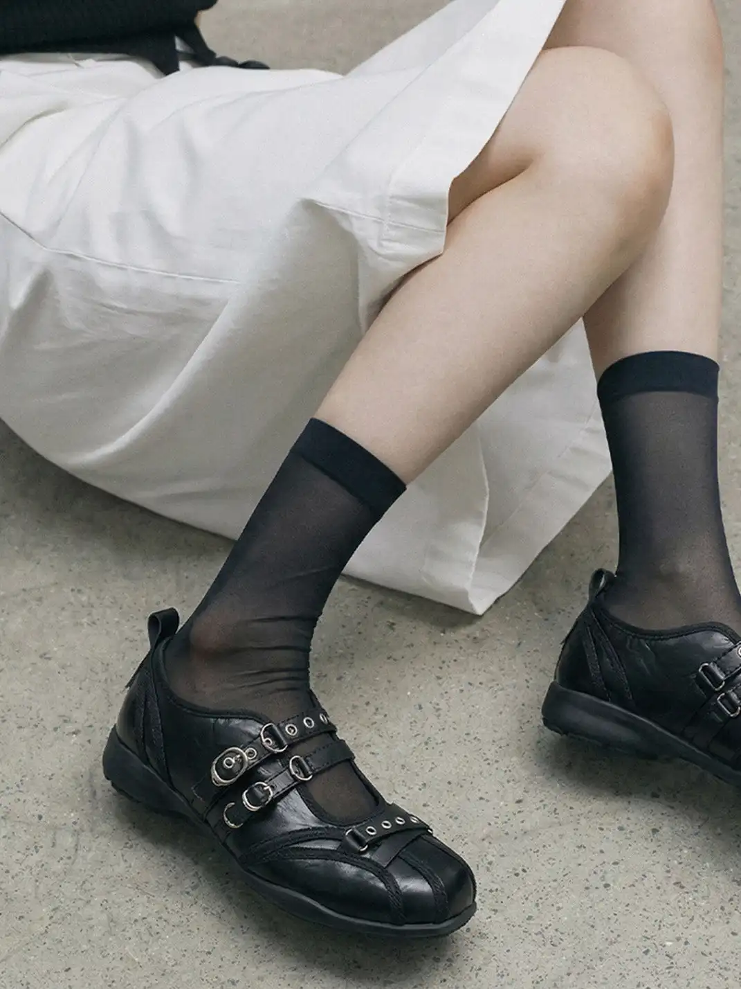 Mule Donkey | Shallow Cut Punk Flat Mary Jane Shoes