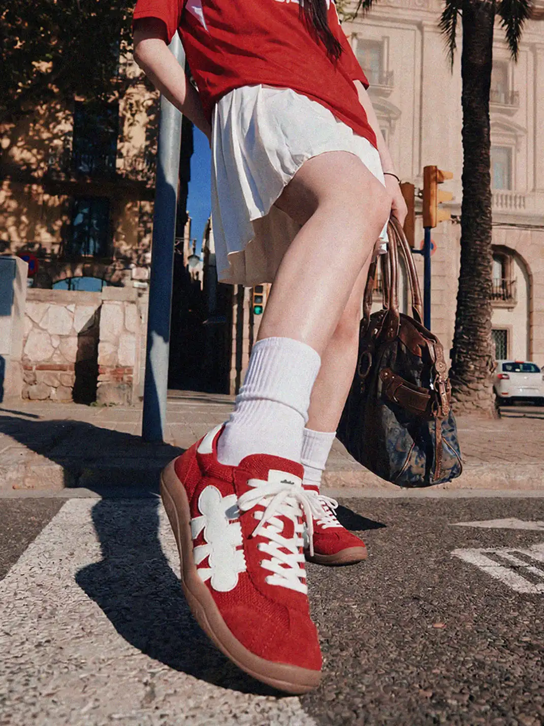 SHOOT BRAND | Mesh Clover Logo Retro Flat De Sneakers