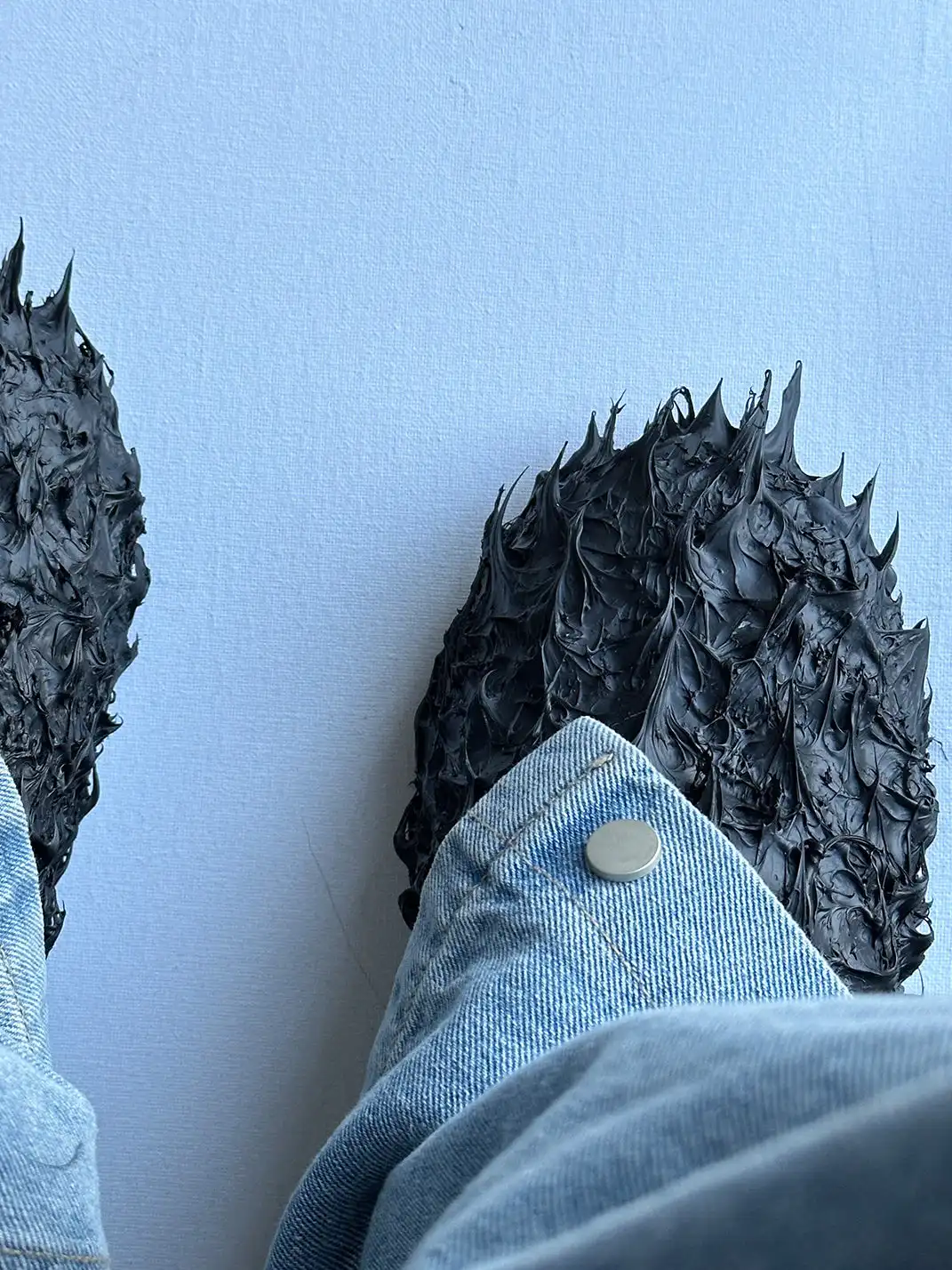 BR | Grunge Thorn Textured Chunky Platform Slip On Shoes
