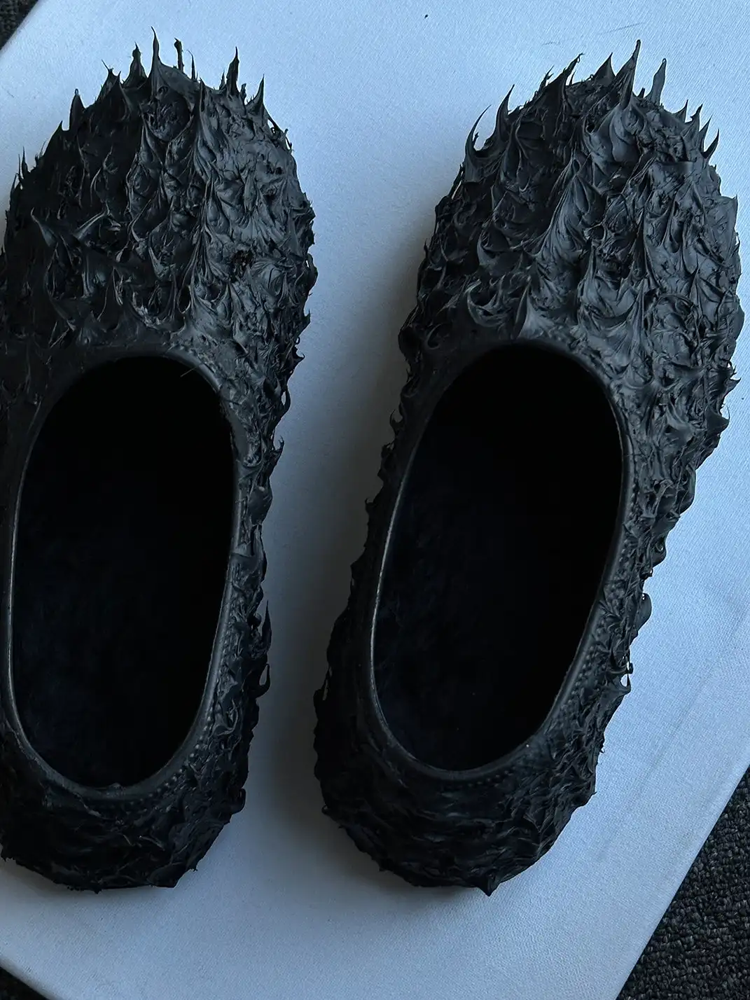BR | Grunge Thorn Textured Chunky Platform Slip On Shoes