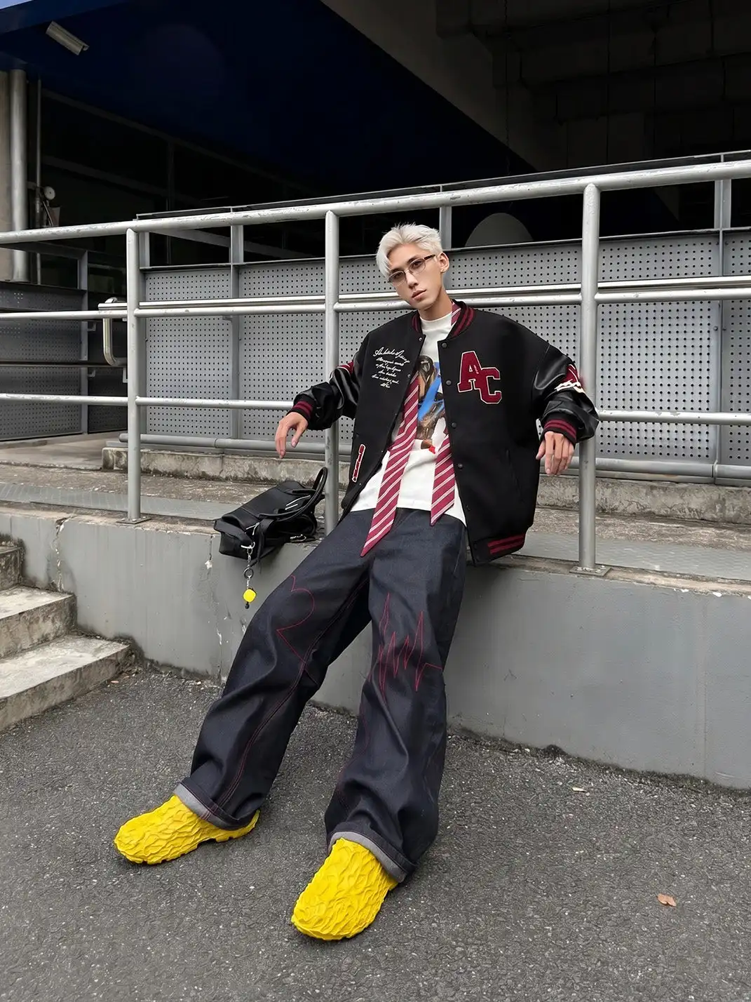 BR | Round Toe Rubber Chunky Platform Bread Sneakers