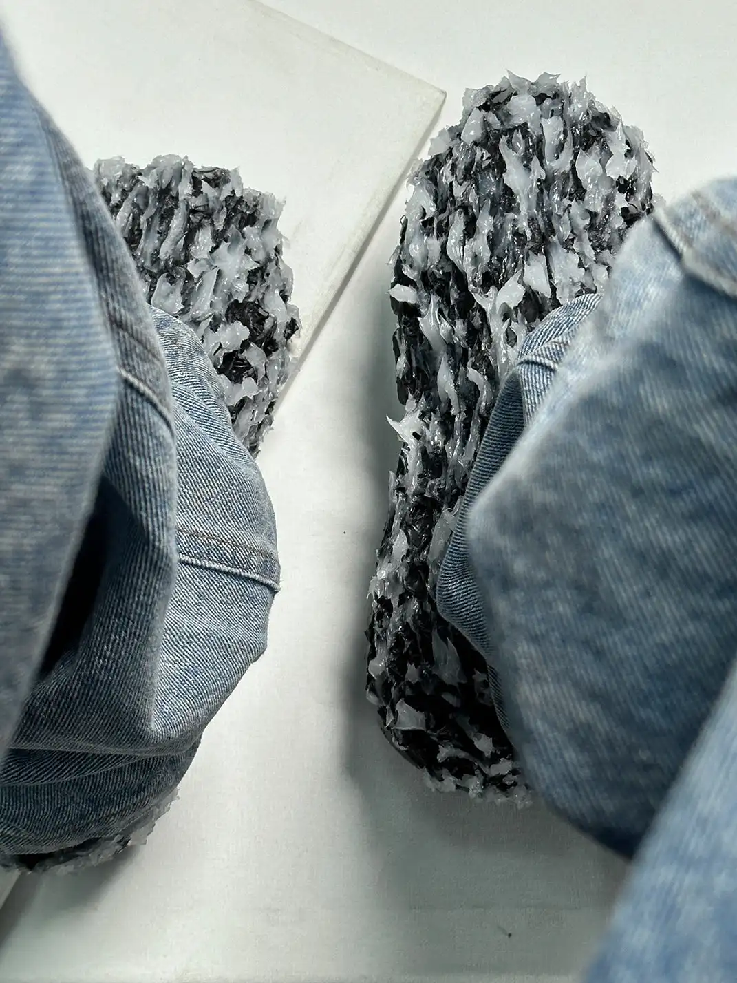 BR | Frost Stone Rough Surface Backless Thick Sole Clogs