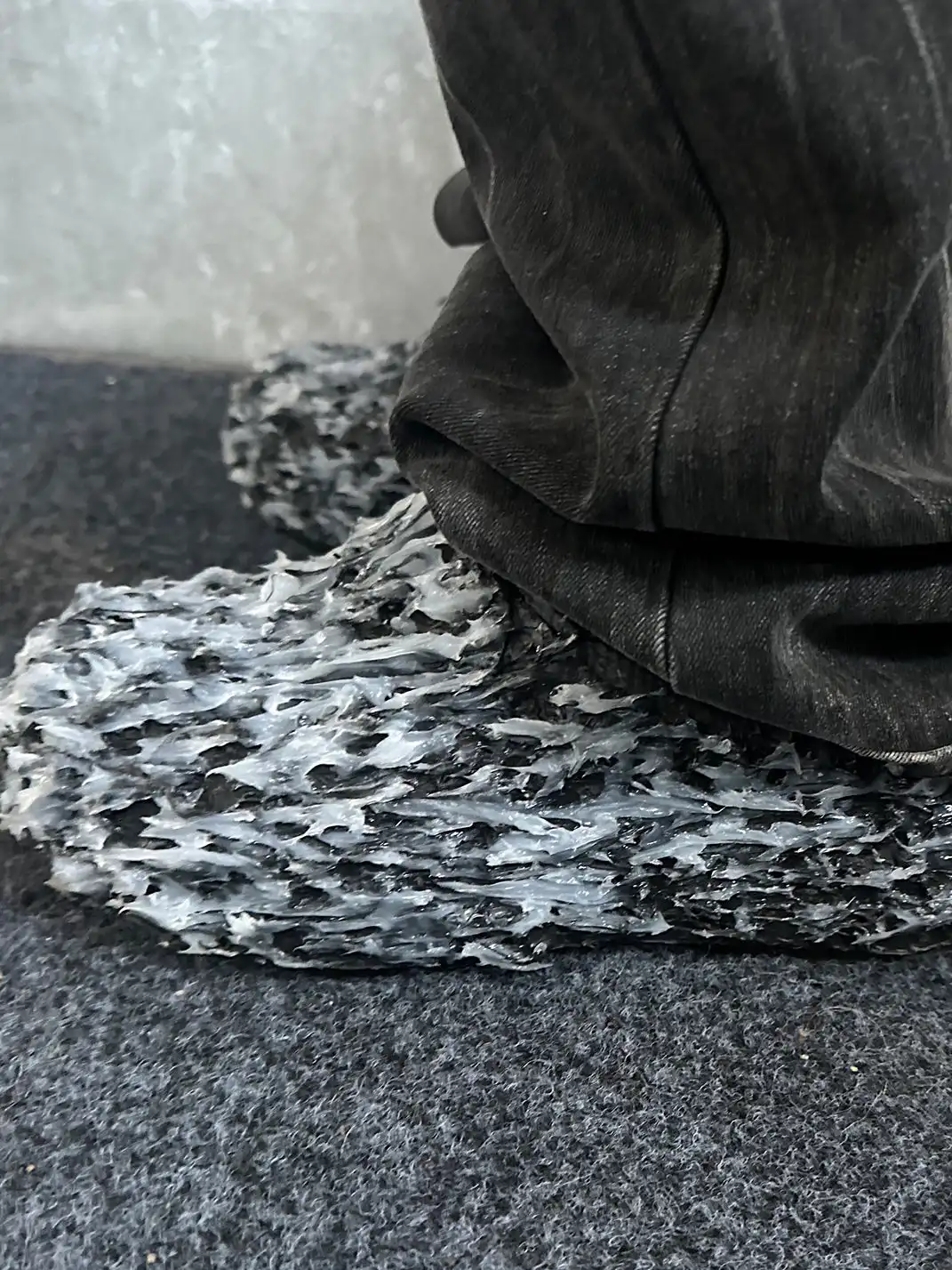 BR | Frost Stone Rough Surface Backless Thick Sole Clogs