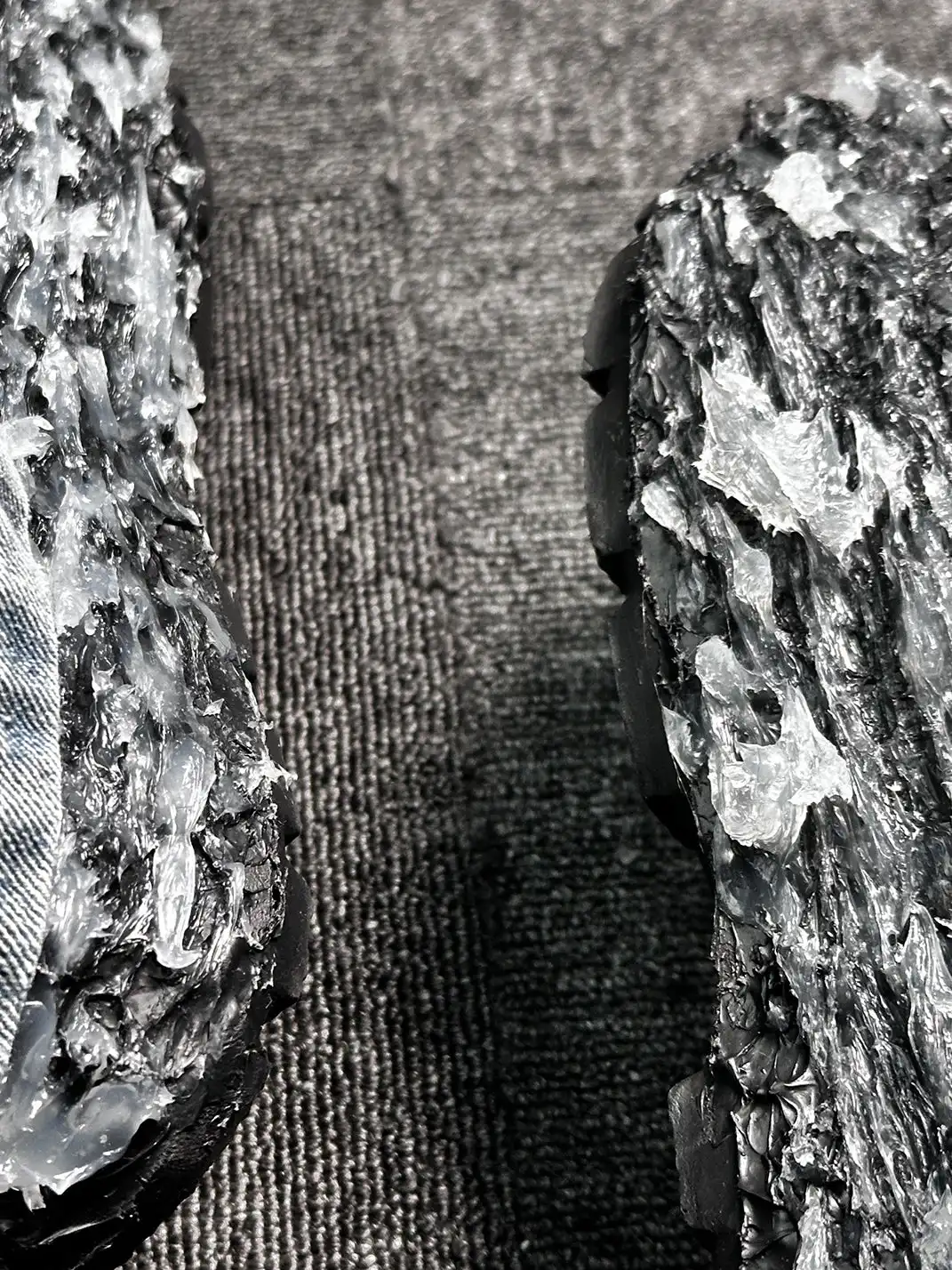 BR | Frost Stone Rough Surface Backless Thick Sole Clogs