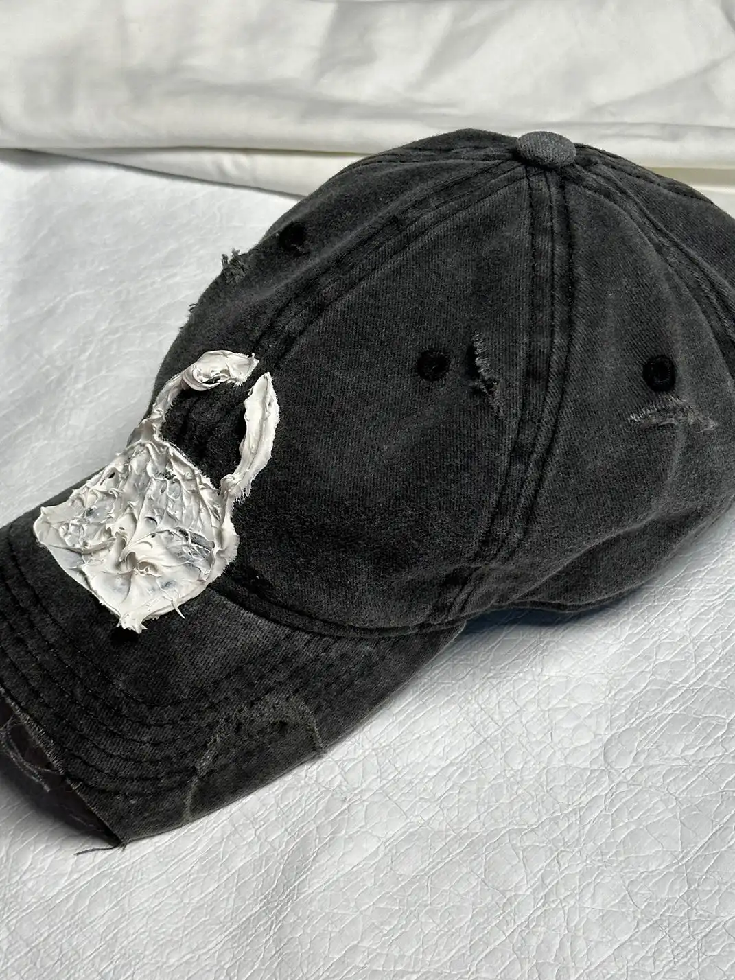 BR | Distressed Cut Washed Vintage Curved Brim Baseball Cap