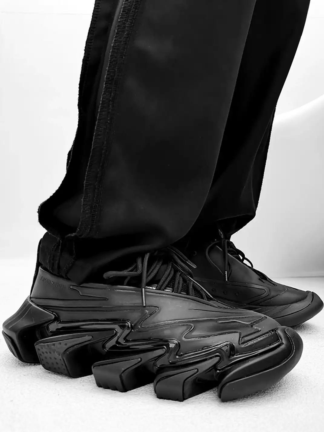 PVKB | All Black Samurai Gear Tread Chunky Platform Dad Sneakers