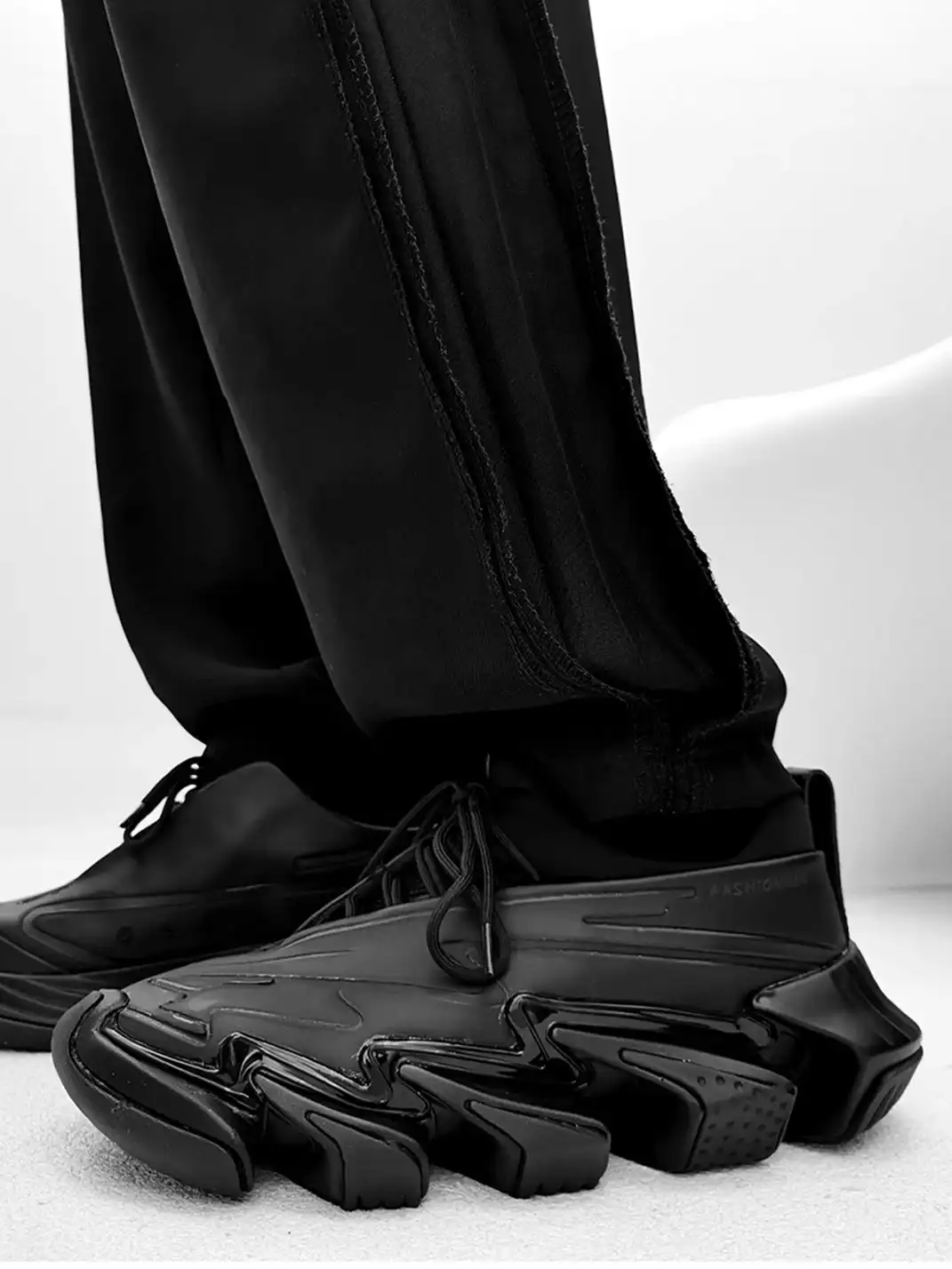 PVKB | All Black Samurai Gear Tread Chunky Platform Dad Sneakers