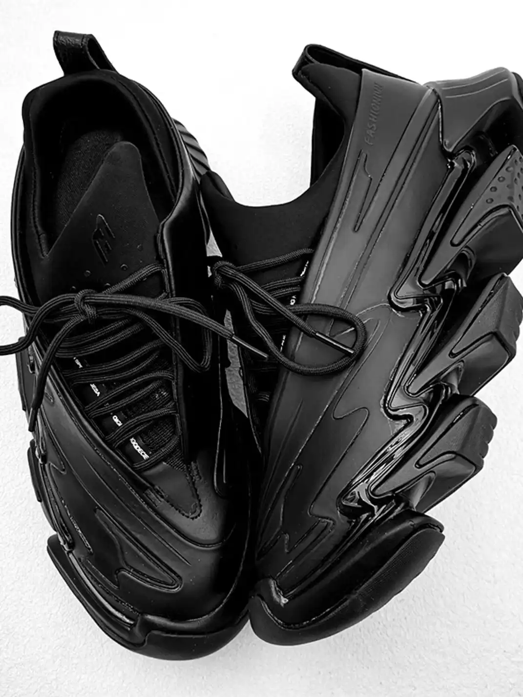 PVKB | All Black Samurai Gear Tread Chunky Platform Dad Sneakers