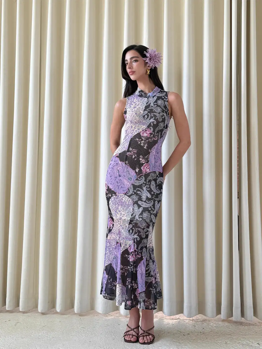 CAPPOW | Stretchy Slim Fit Mermaid Chinese Cheongsam Dress