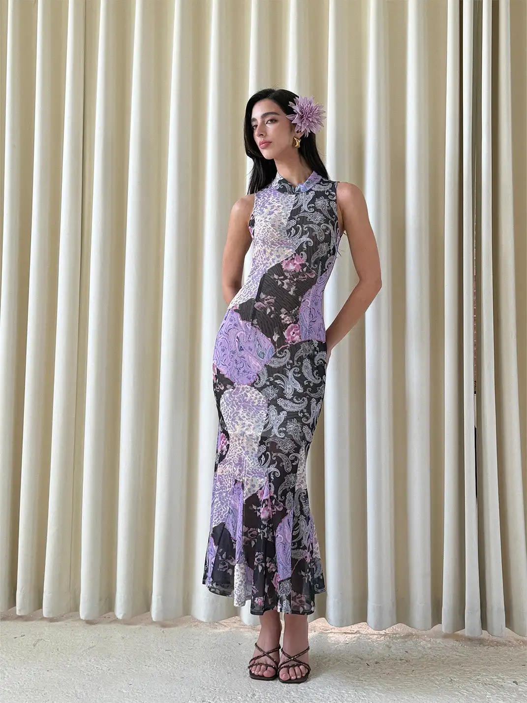 CAPPOW | Stretchy Slim Fit Mermaid Chinese Cheongsam Dress
