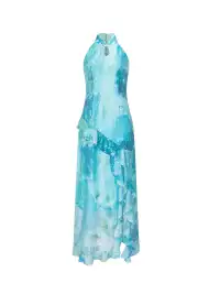 CAPPOW | Mint Sequin Ruffled Cheongsam