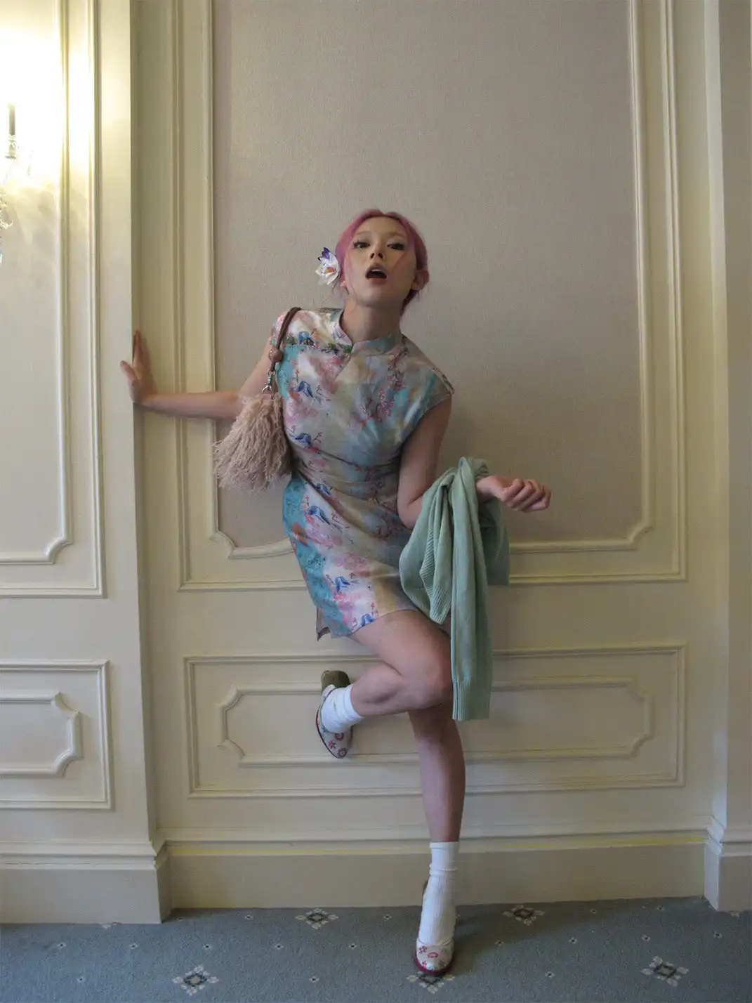 Annie Armor | New Chinese Style Printed Cheongsam Dress