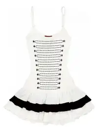 ONNASENSHI | Rhinestone Tiered Cake Midi Dress