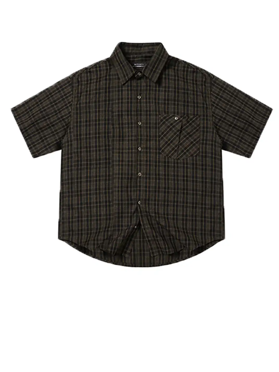 BOTANICA | Vintage Short Sleeve Plaid Shirt
