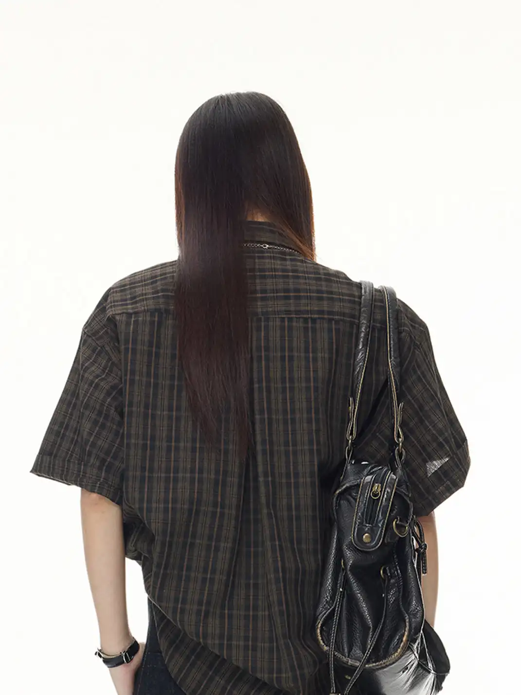 BOTANICA | Vintage Short Sleeve Plaid Shirt