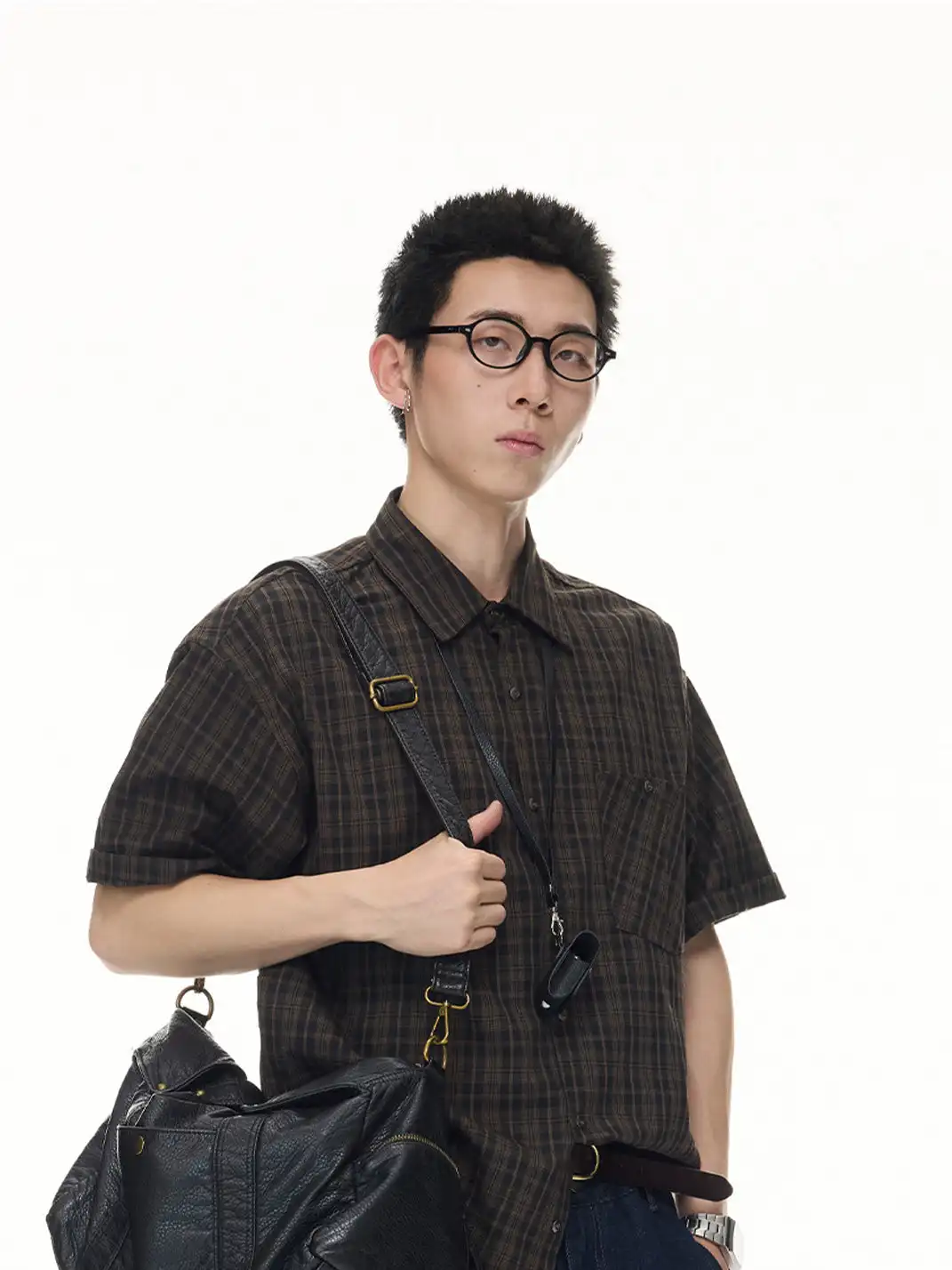 BOTANICA | Vintage Short Sleeve Plaid Shirt