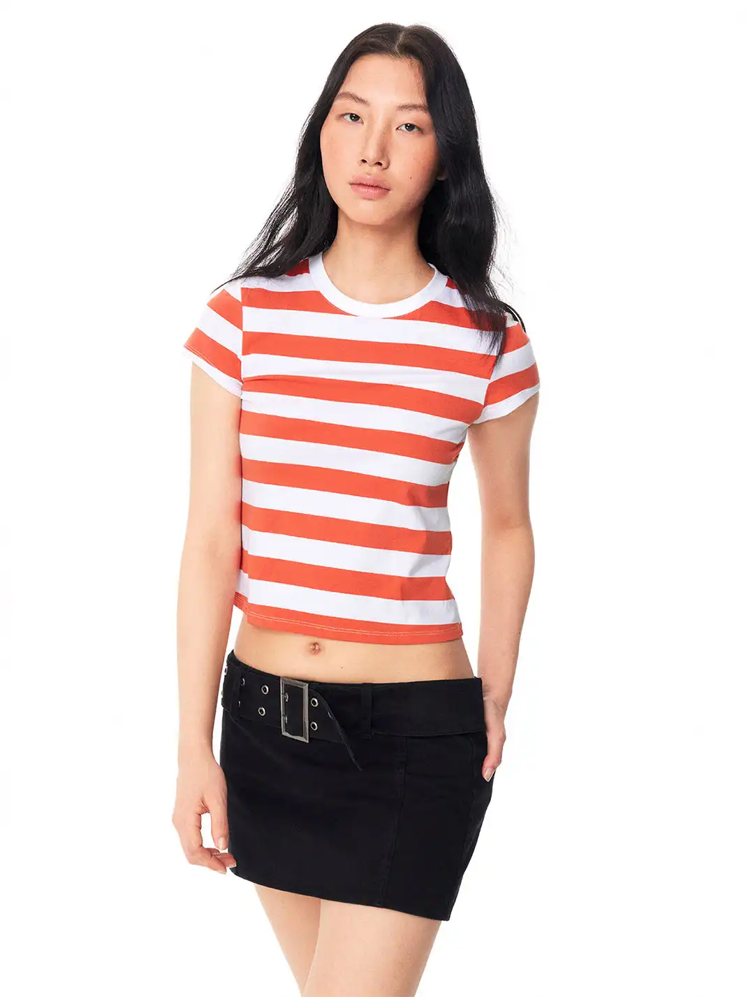 EVISTUB | Color Block Stripe Crew Neck T-Shirt