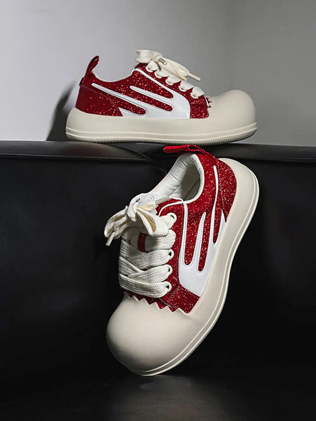Uenoplanet | Jagged Edge Oversized Round Toe Chunky Platform Skate Sneakers