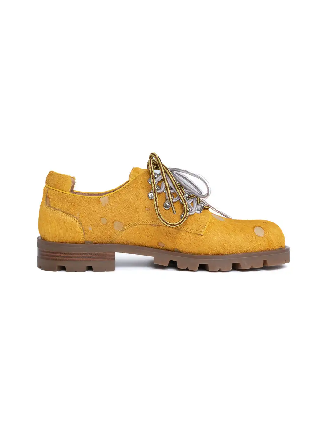 DYZZYMOTIF | Spot Pony Hair Genuine Leather Workwear Derby Shoes
