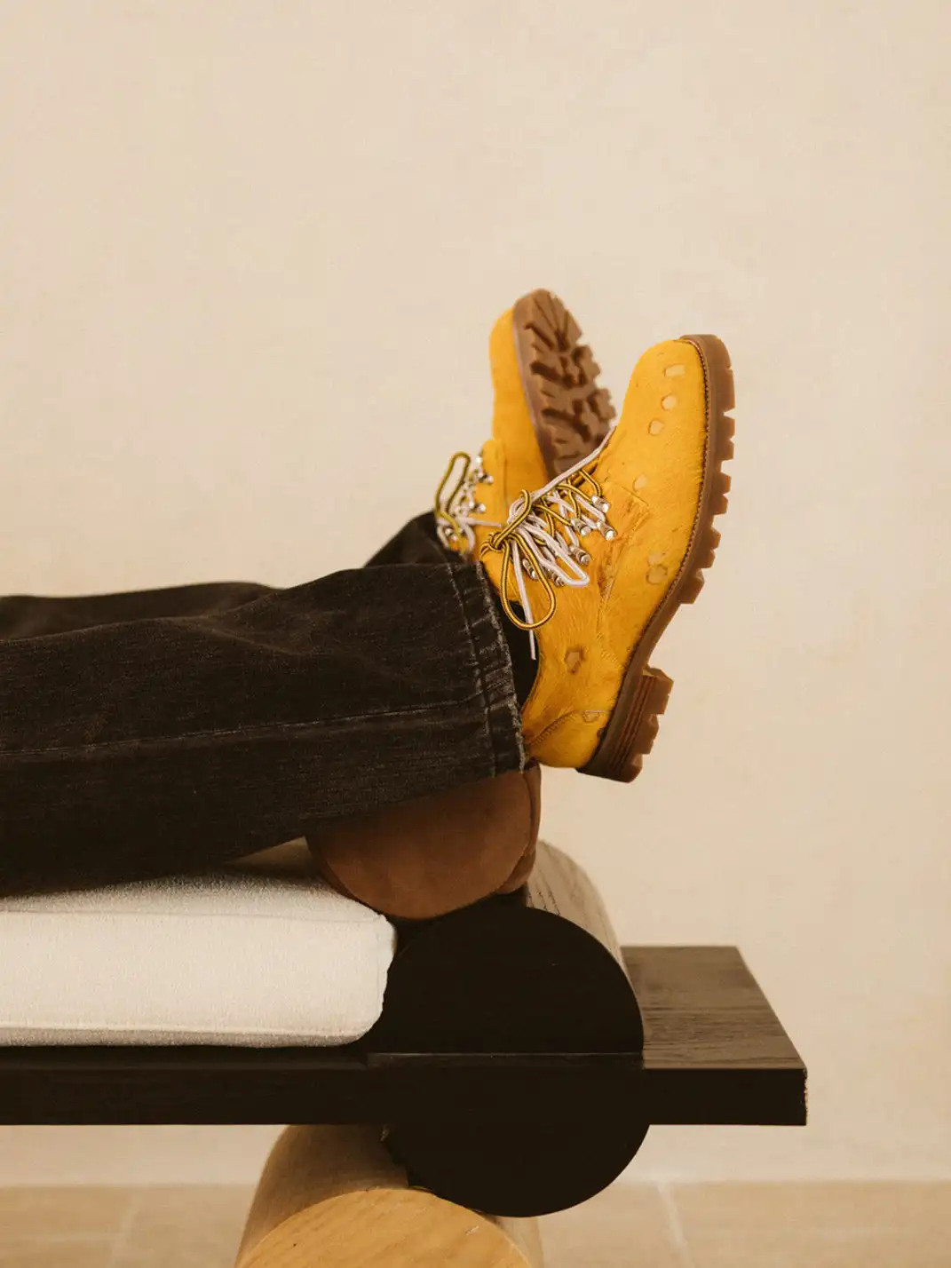 DYZZYMOTIF | Spot Pony Hair Genuine Leather Workwear Derby Shoes