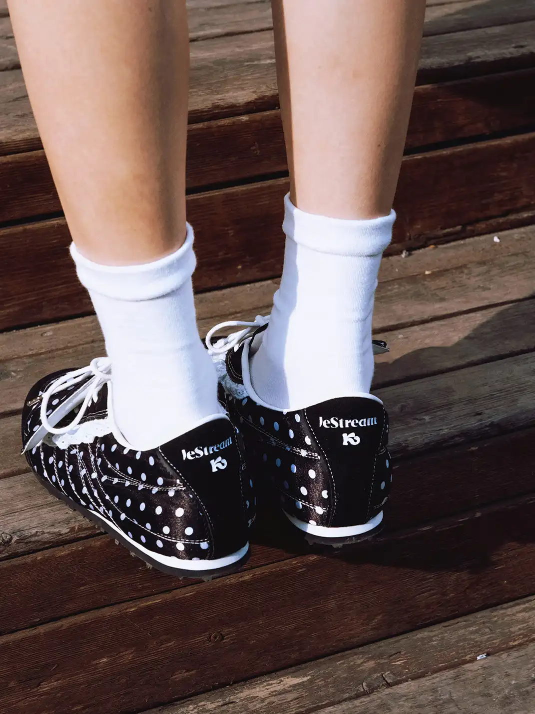 LeStream | Lace Polka Dot Wing Decor Flat Shoes