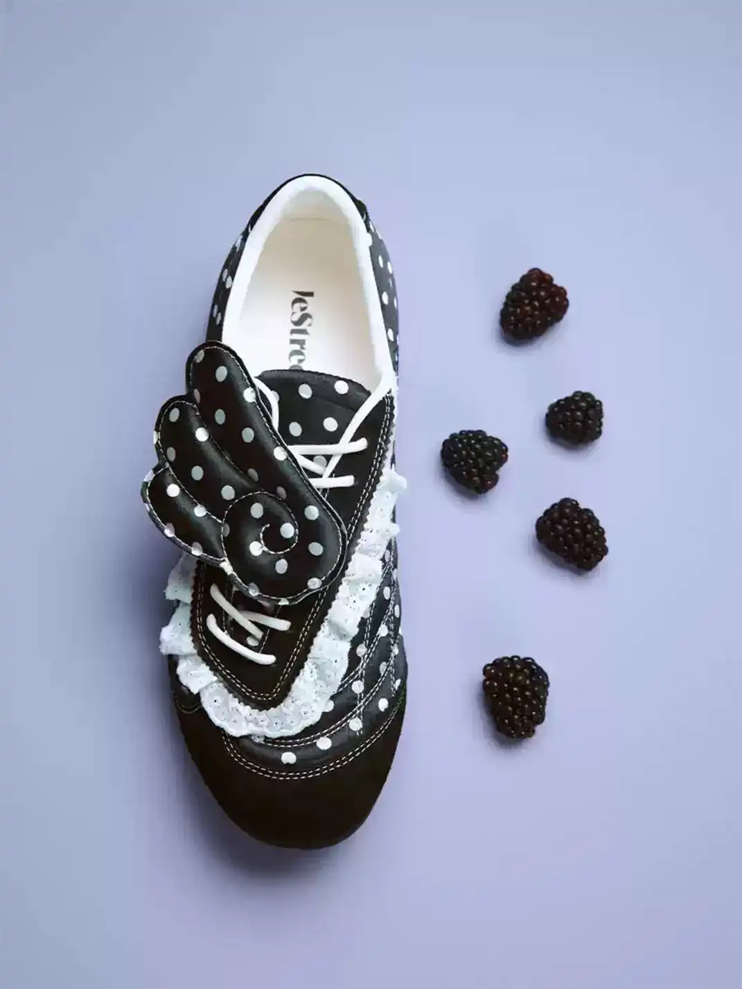 LeStream | Lace Polka Dot Wing Decor Flat Shoes