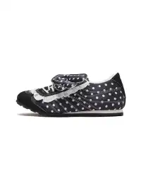 LeStream | Lace Polka Dot Wing Decor Flat Shoes