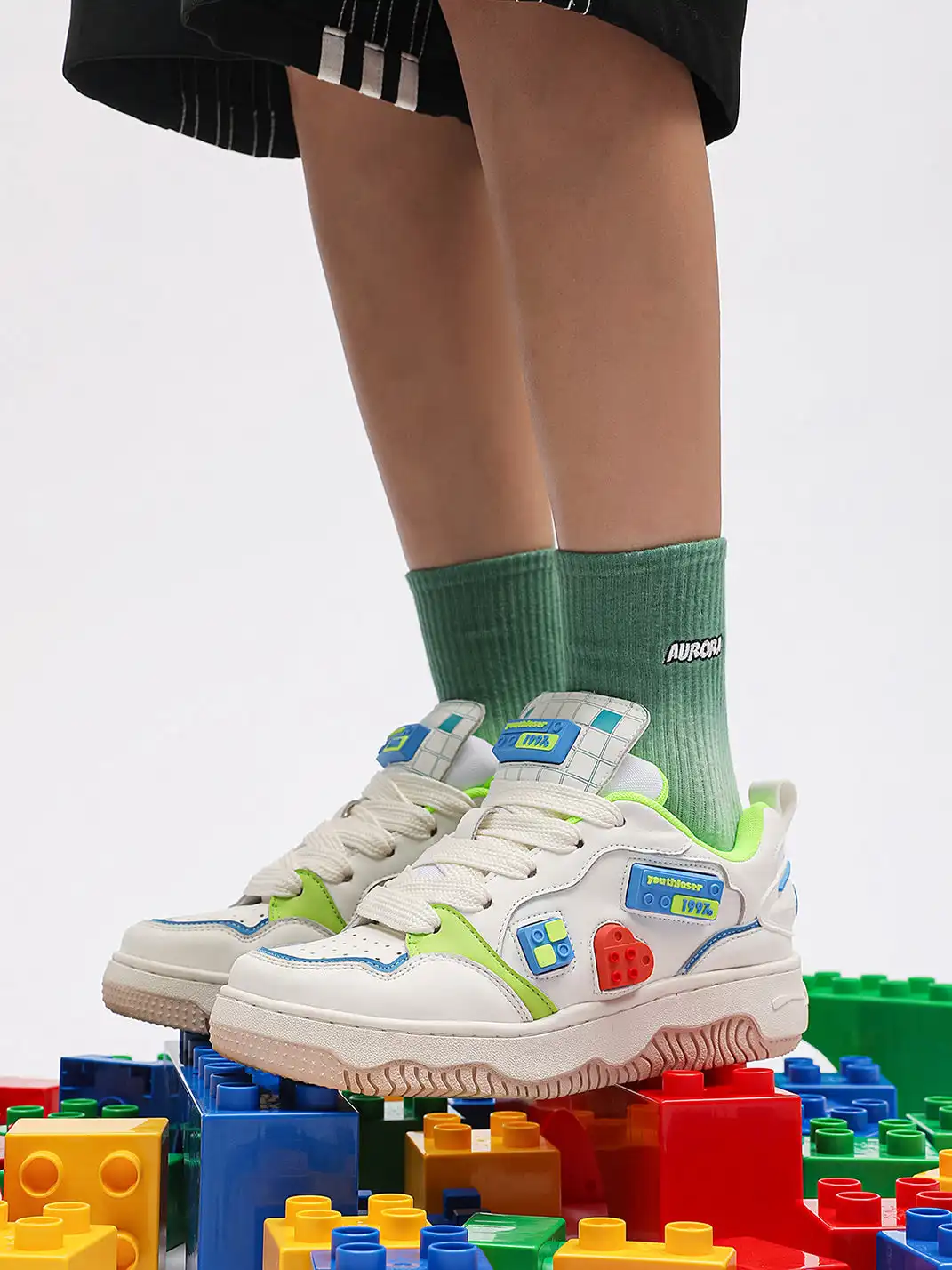 Youthloser | Building Block Versatile Chunky Bread Shape Skate Sneakers