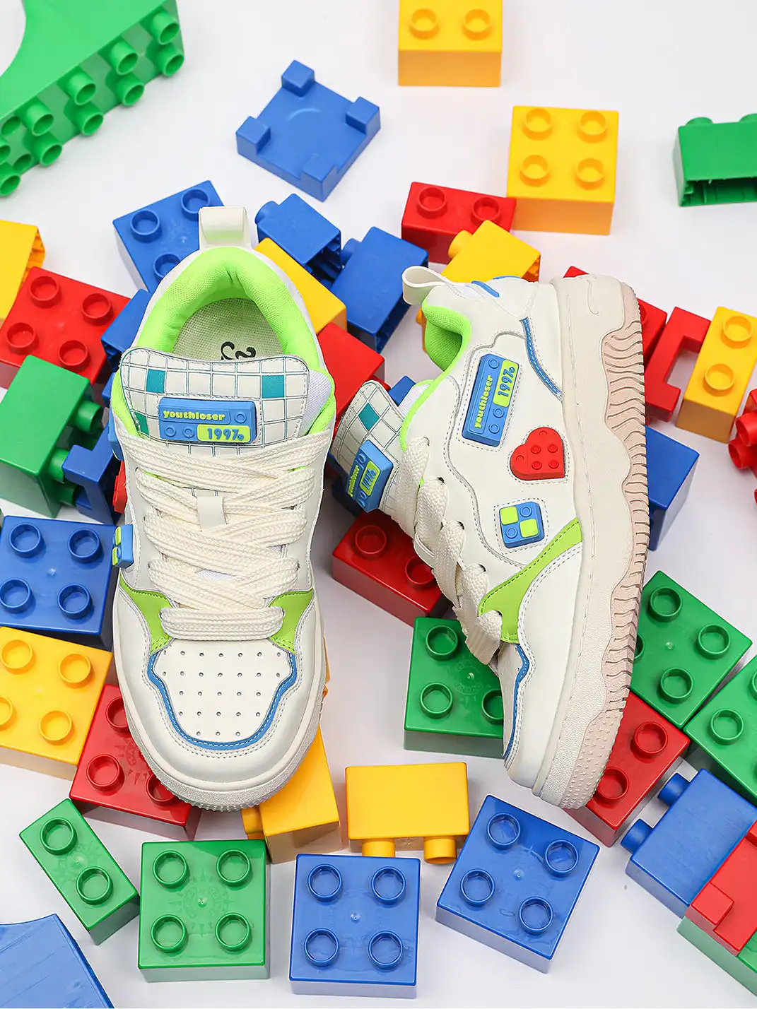 Youthloser | Building Block Versatile Chunky Bread Shape Skate Sneakers
