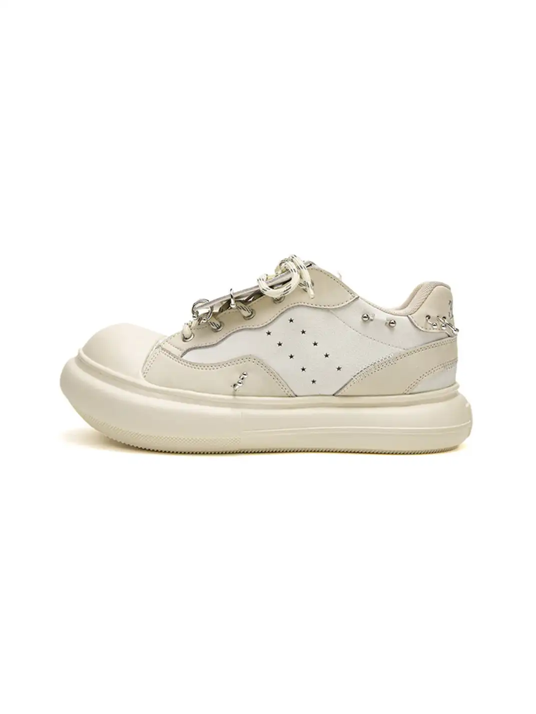 Youthloser | Metal Stud Punk Oversized Round Toe Chunky Platform Shoes