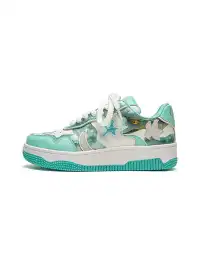 Youthloser | Star Patch Chunky Platform Skate Sneakers