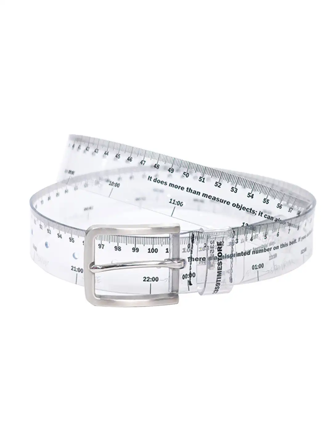 2359TIMESTORE | Ruler Hand Drawn Graffiti Slogan Clear PVC Belt
