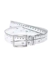 2359TIMESTORE | Ruler Hand Drawn Graffiti Slogan Clear PVC Belt