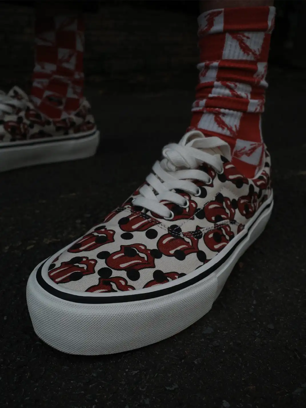 LOSTTAG | Rolling Stones Polka Dot Street Skate Shoes