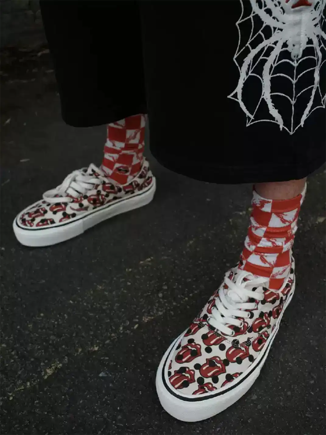 LOSTTAG | Rolling Stones Polka Dot Street Skate Shoes