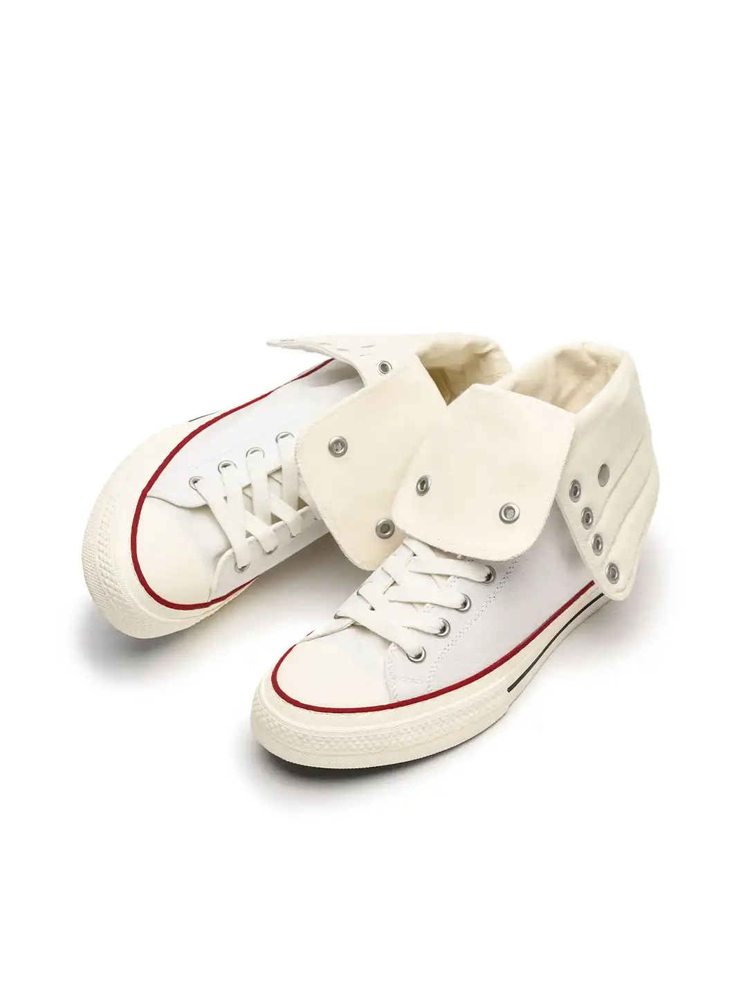 VETERANBOI | High Top Fold Over Canvas Sneakers