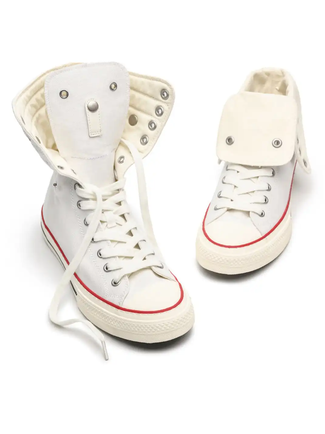 VETERANBOI | High Top Fold Over Canvas Sneakers