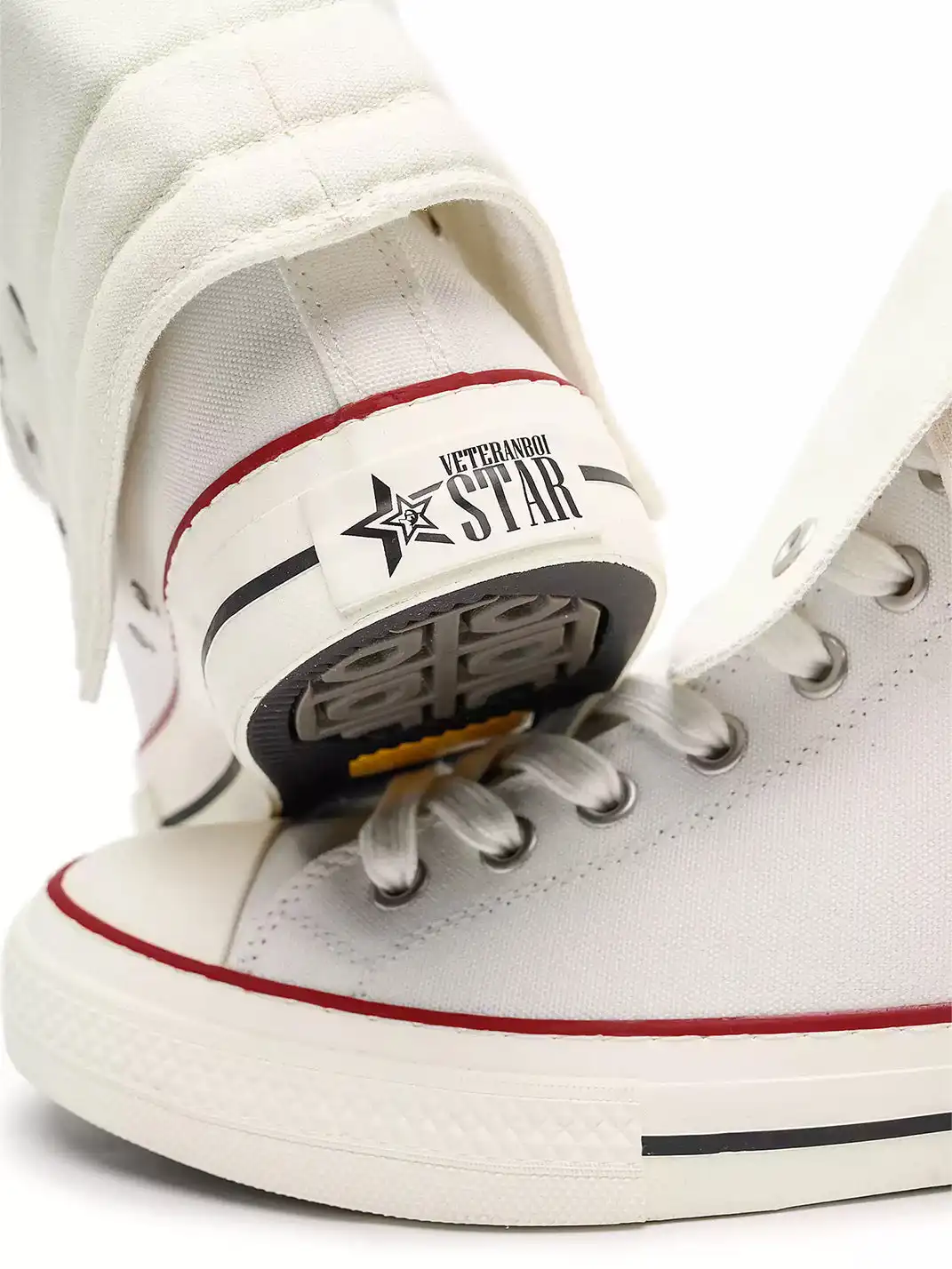 VETERANBOI | High Top Fold Over Canvas Sneakers