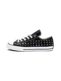 WATCH YOUR STEP | Metal Screw Stud Long Tongue Canvas Sneakers