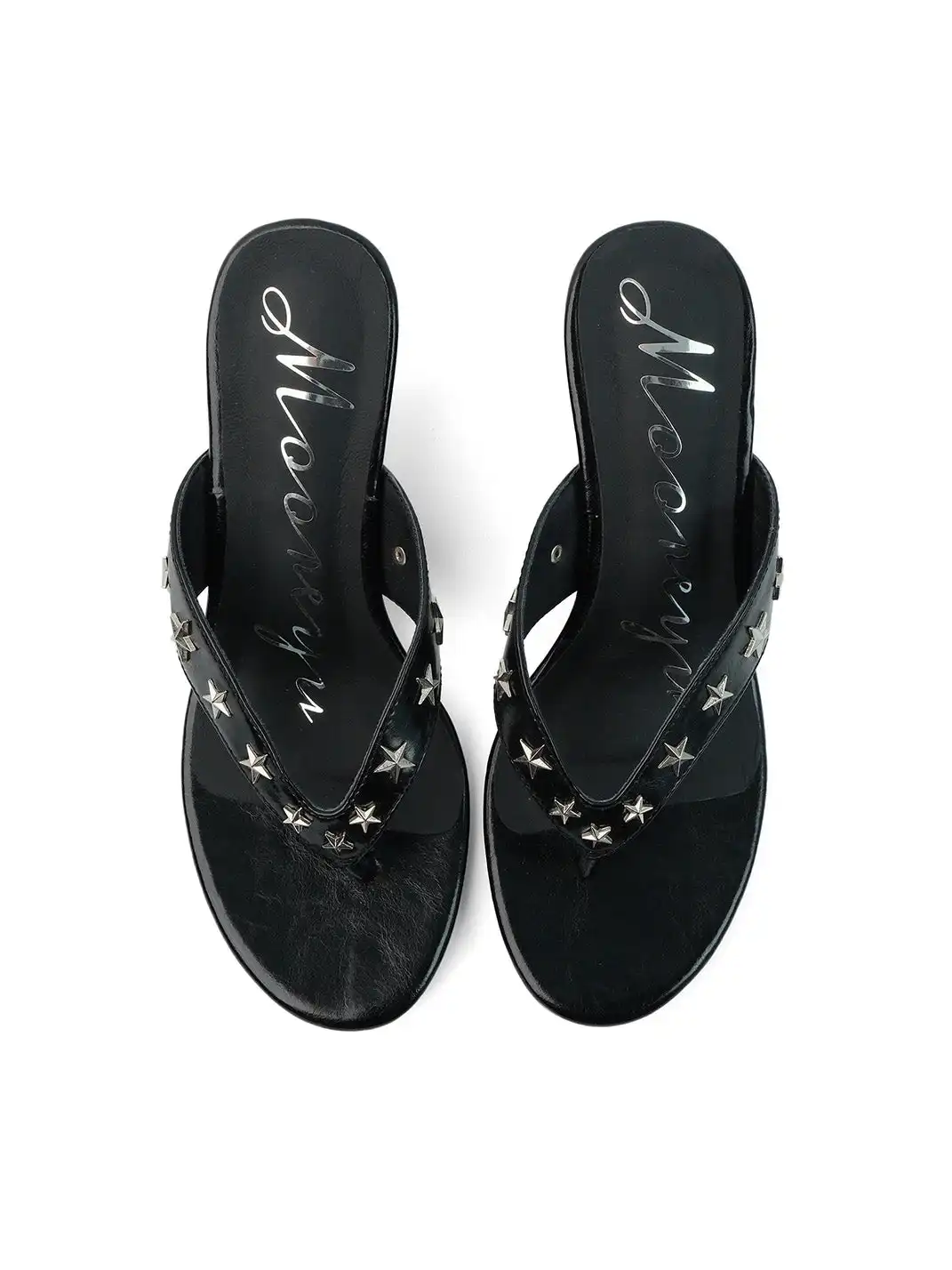 Mooreyu Atelier | Studded Thong Soft Sole High Heel Sandals