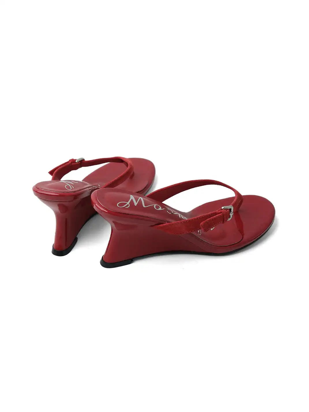 Mooreyu Atelier | Sheepskin Thong Round Toe High Heel Sandals