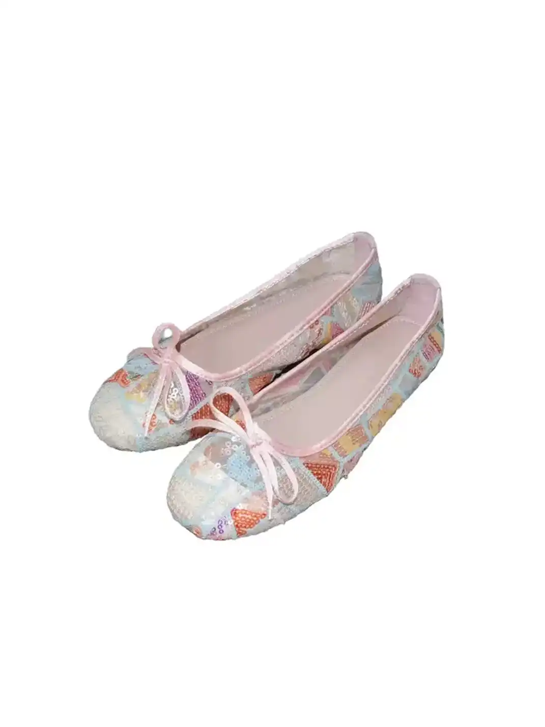 Mooreyu Atelier | Bow Round Toe Lace Ballet Flats