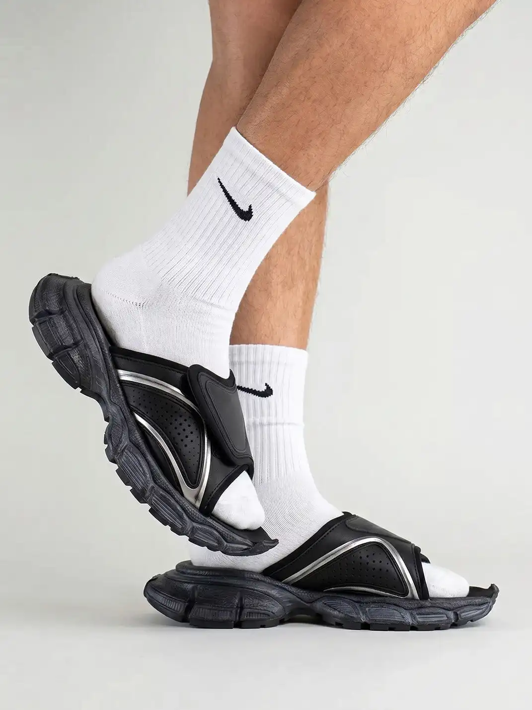 BK OFFICIAL | Velcro Strap Slide Slippers