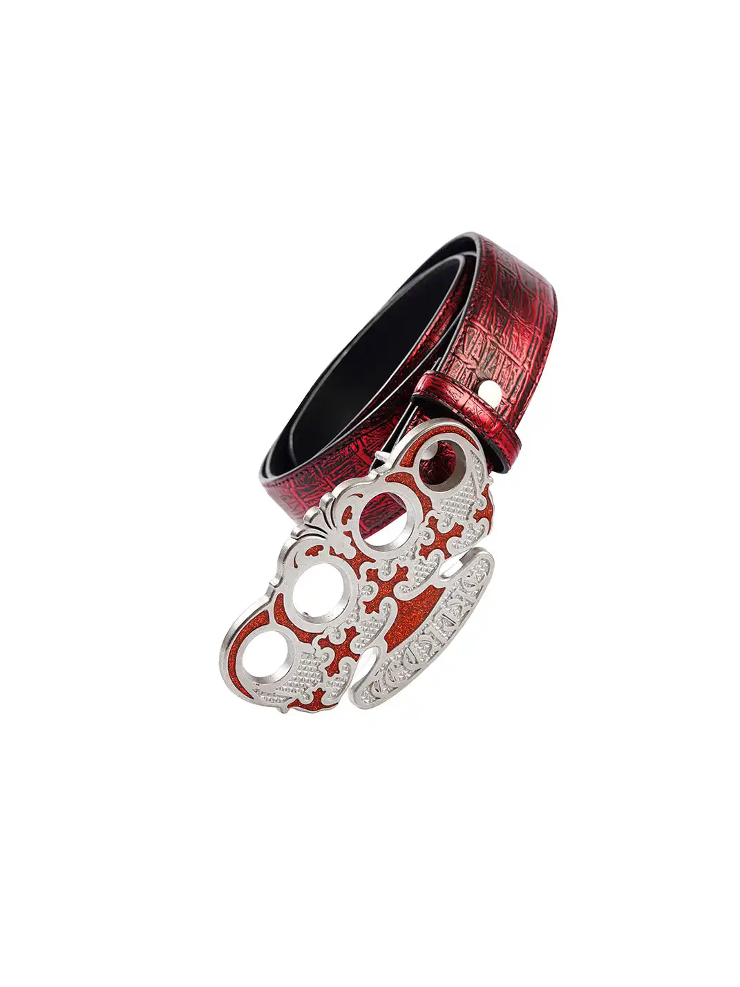 TecNineGroup | Crown Glitter Detachable Crocodile Grain Top Layer Cowhide Belt