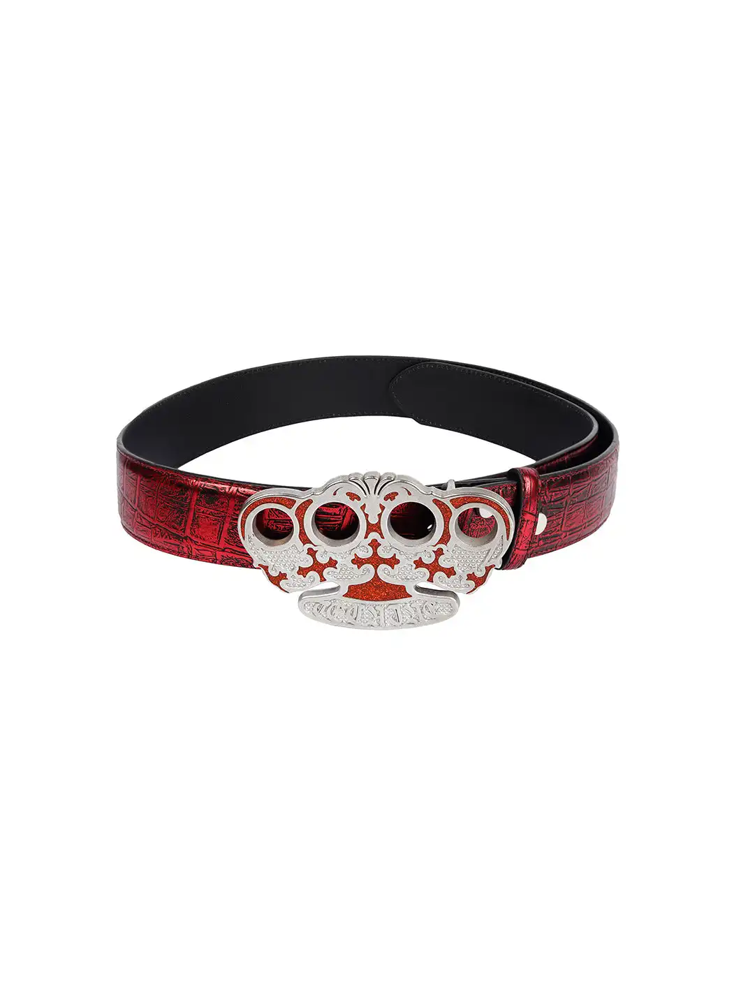 TecNineGroup | Crown Glitter Detachable Crocodile Grain Top Layer Cowhide Belt