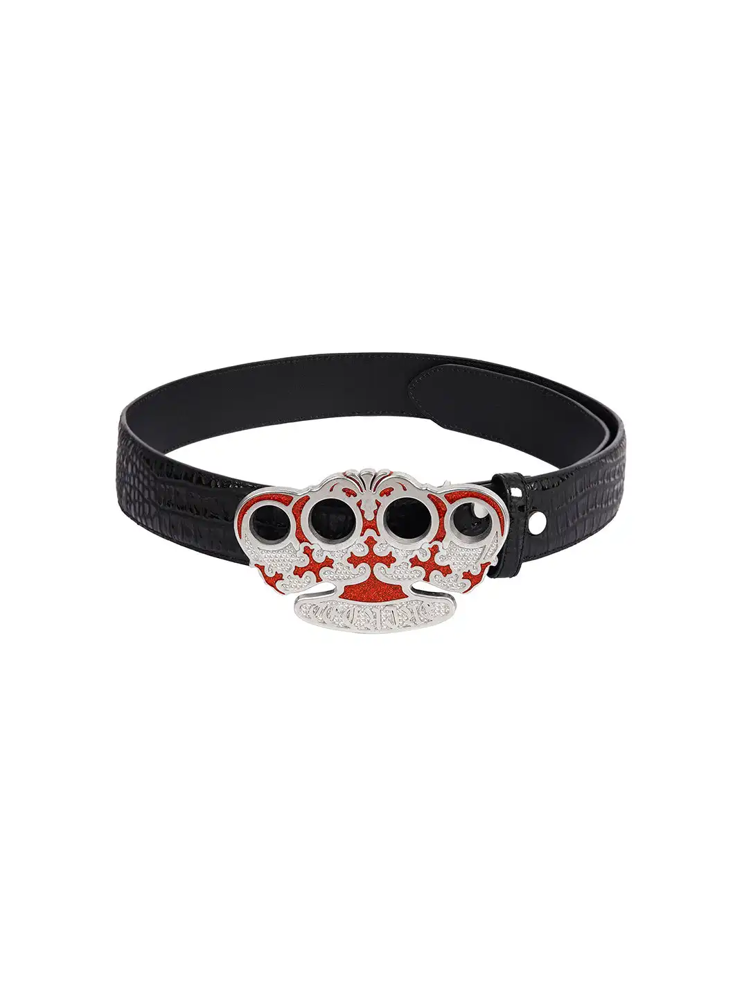 TecNineGroup | Crown Glitter Detachable Crocodile Grain Top Layer Cowhide Belt