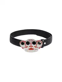 TecNineGroup | Crown Glitter Detachable Crocodile Grain Top Layer Cowhide Belt