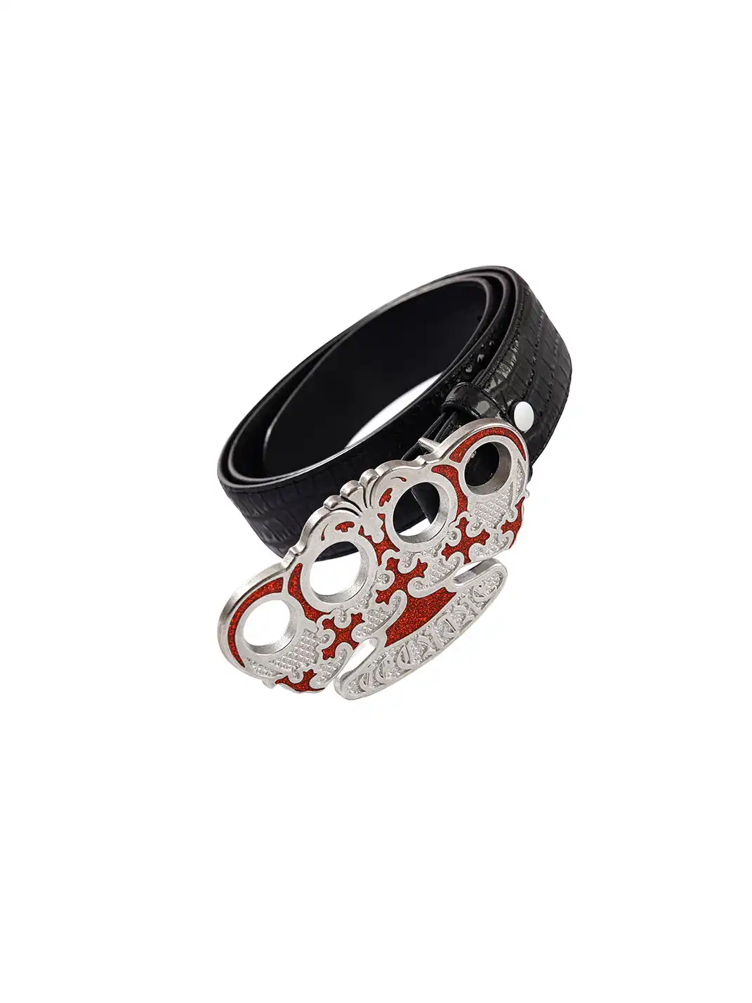 TecNineGroup | Crown Glitter Detachable Crocodile Grain Top Layer Cowhide Belt