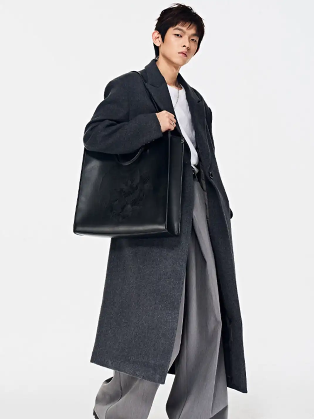 YADAMUI | Fish Print Briefcase Tote Bag