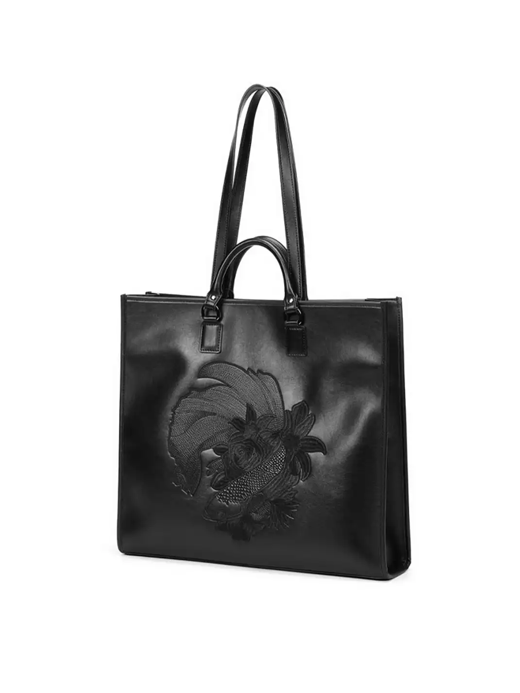 YADAMUI | Fish Print Briefcase Tote Bag